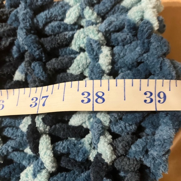 Your ultimate accessory is here. This is handcrafted infinity scarf;Blue shades. - Picture 3 of 3